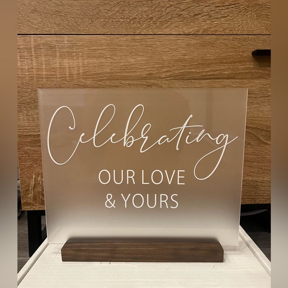 Wedding Sign “Celebrating Our Live & Yours”